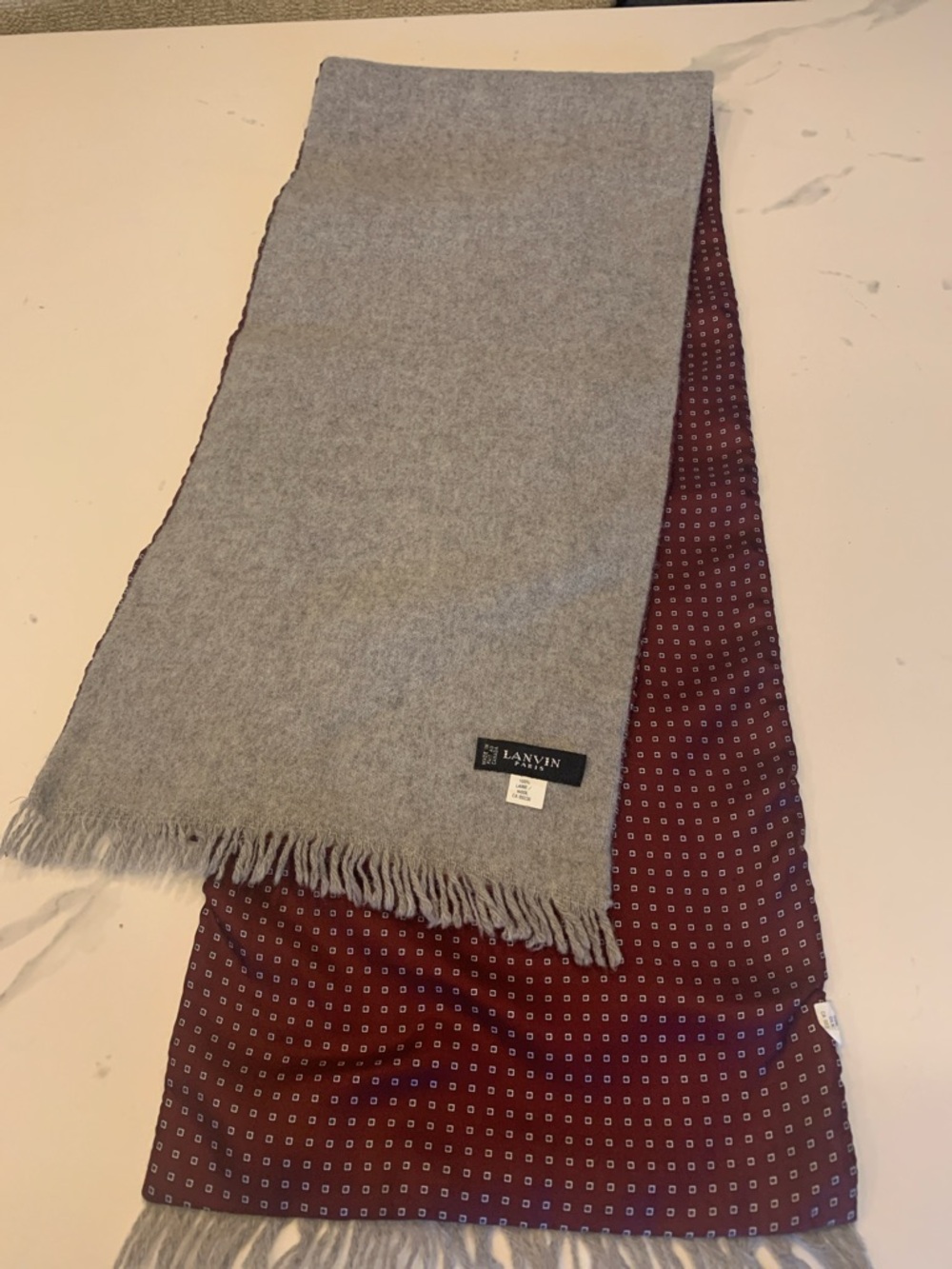 Vintage Lanvin wool and silk scarf